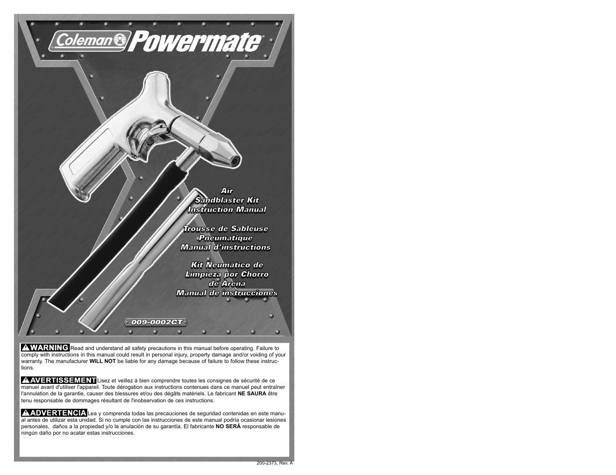 Powermate 009-0002CT User Manual | 16 pages