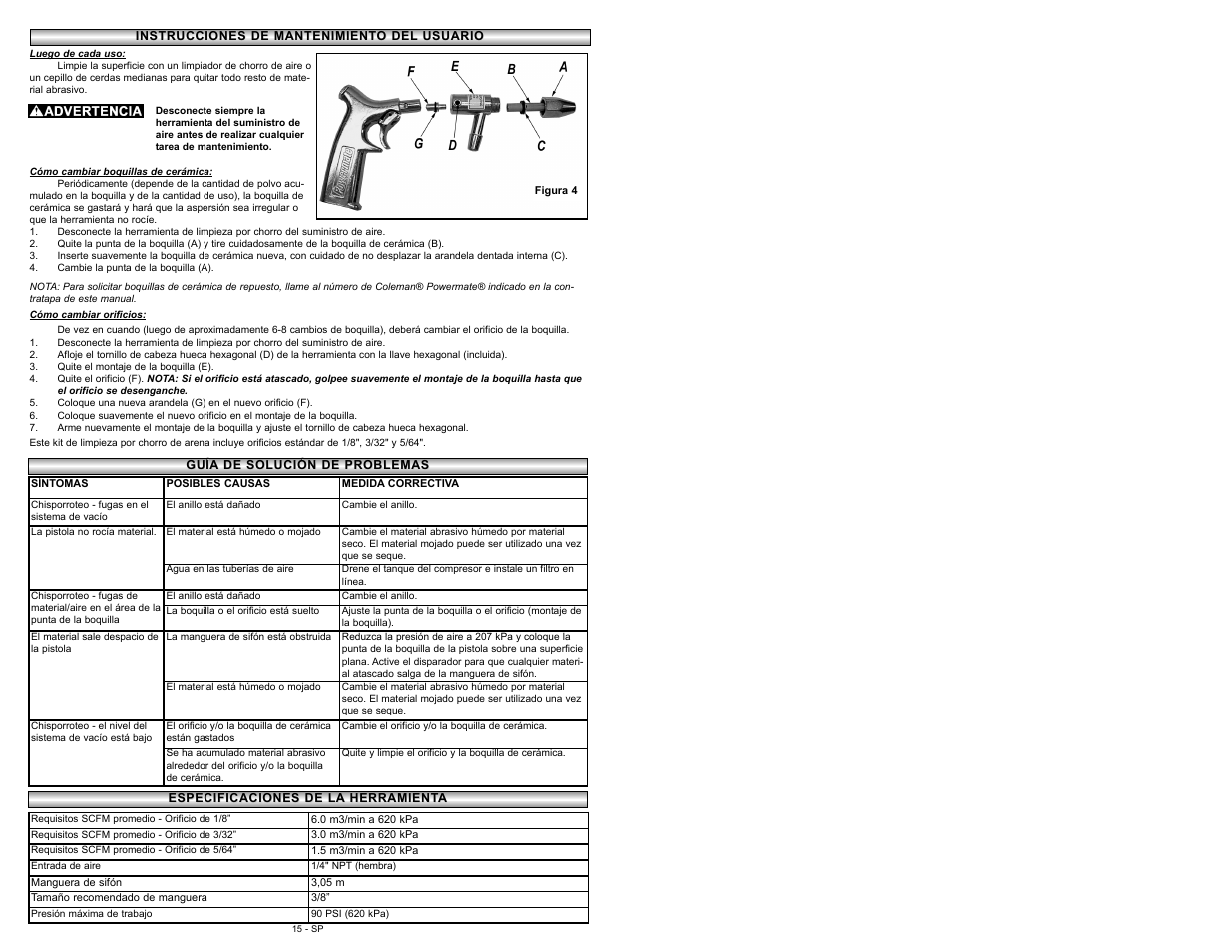 Powermate 009-0002CT User Manual | Page 15 / 16