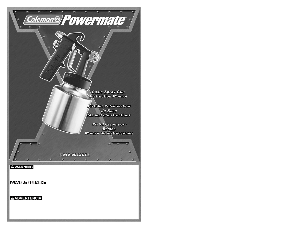 Powermate 010-0012CT User Manual | 19 pages