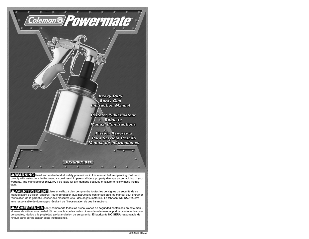 Powermate 010-0013CT User Manual | 20 pages