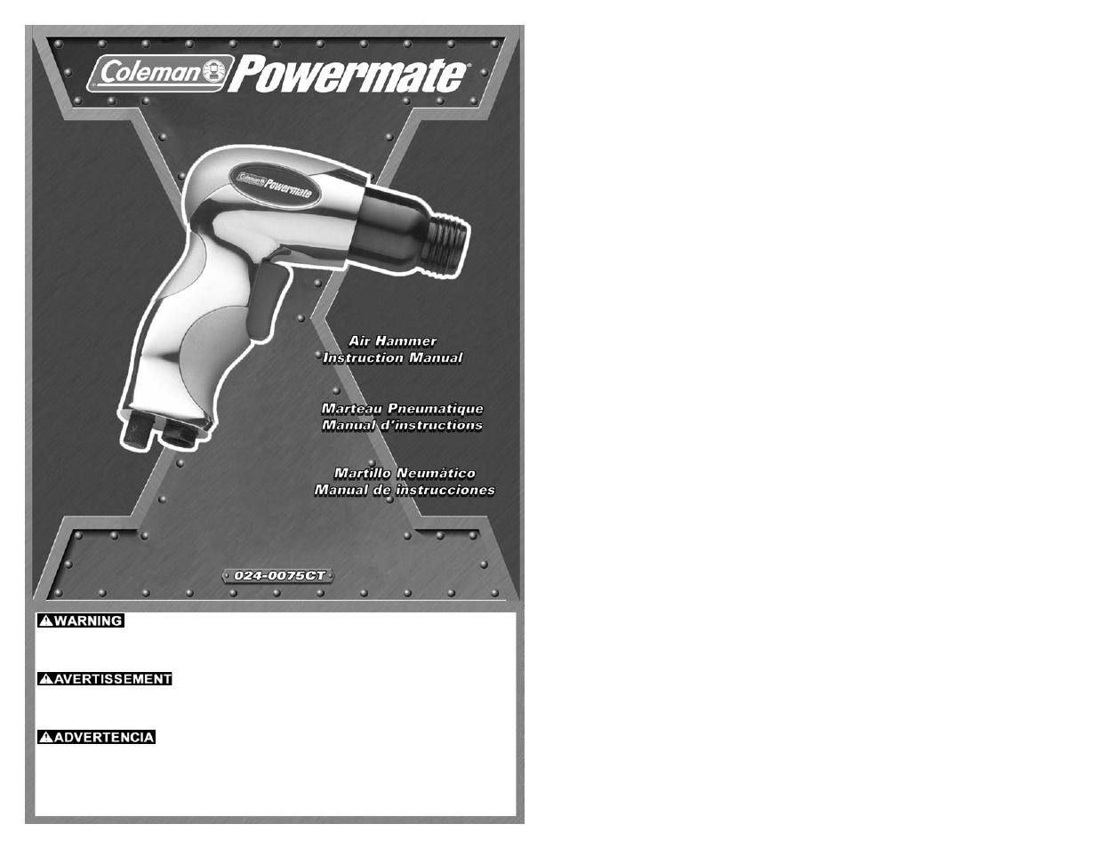 Powermate 024-0075CT User Manual | 16 pages