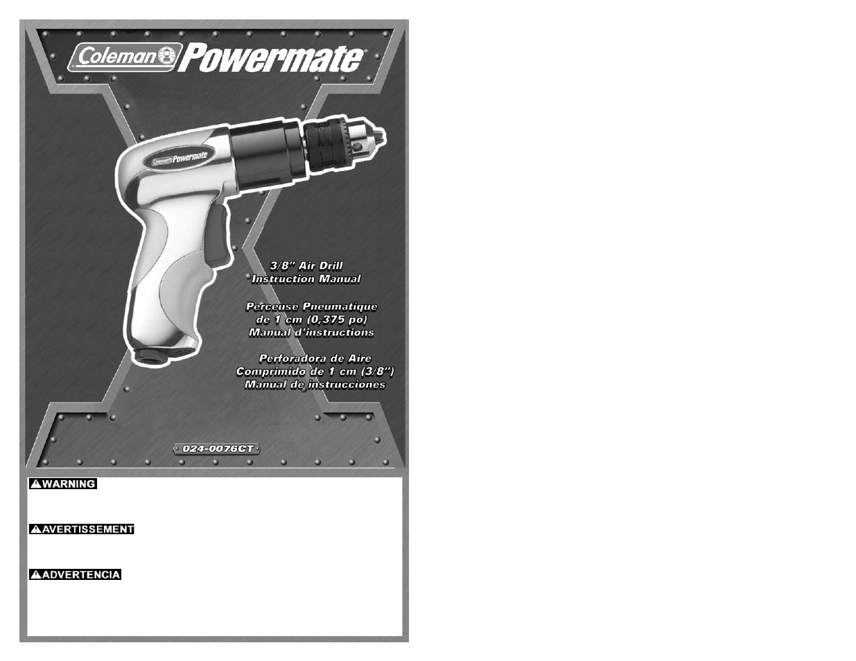 Powermate 024-0076CT User Manual | 16 pages