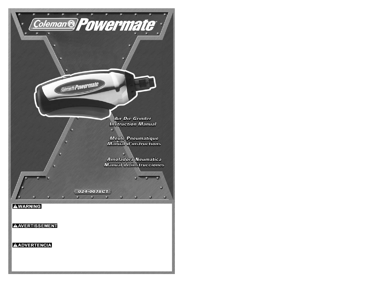 Powermate 024-0078CT User Manual | 16 pages
