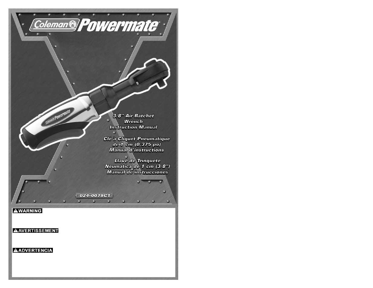 Powermate 024-0079CT User Manual | 16 pages