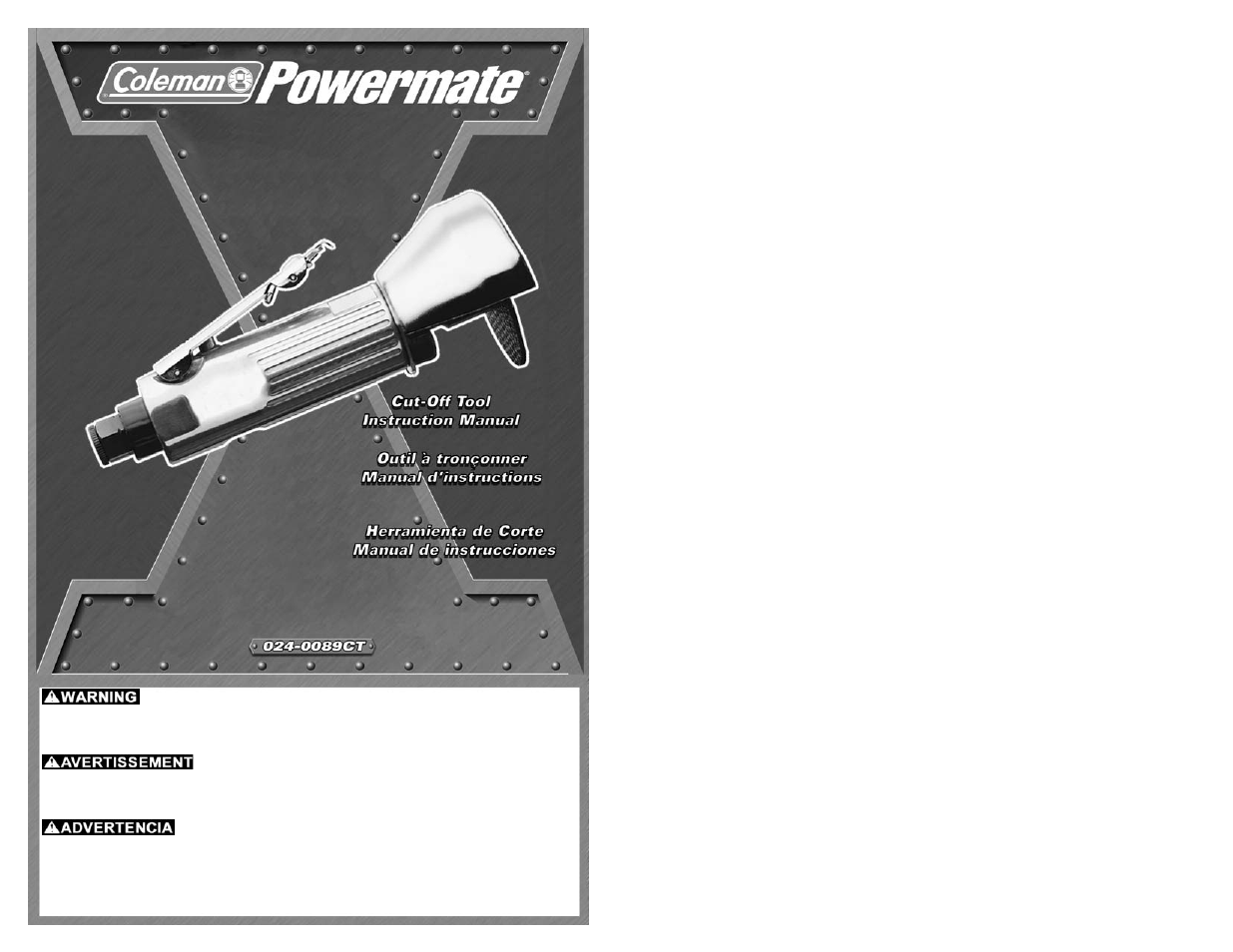 Powermate 024-0089CT User Manual | 16 pages