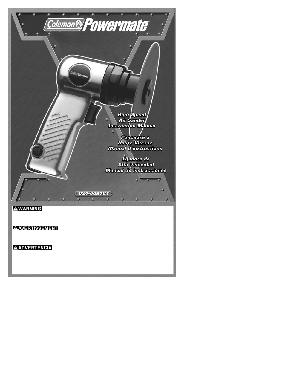 Powermate 024-0091CT User Manual | 16 pages