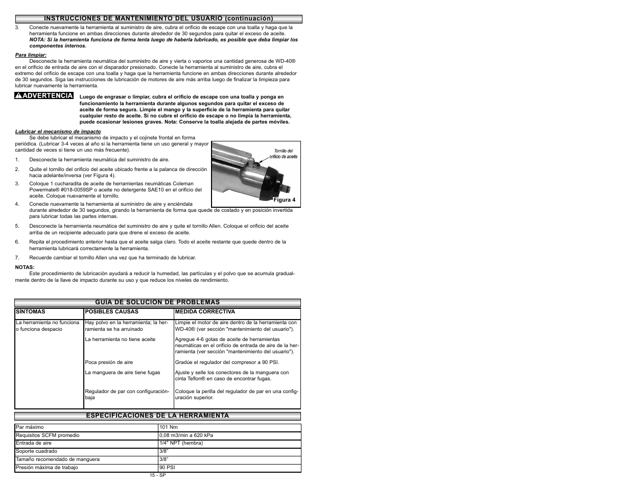 Powermate 024-0108CT User Manual | Page 15 / 16