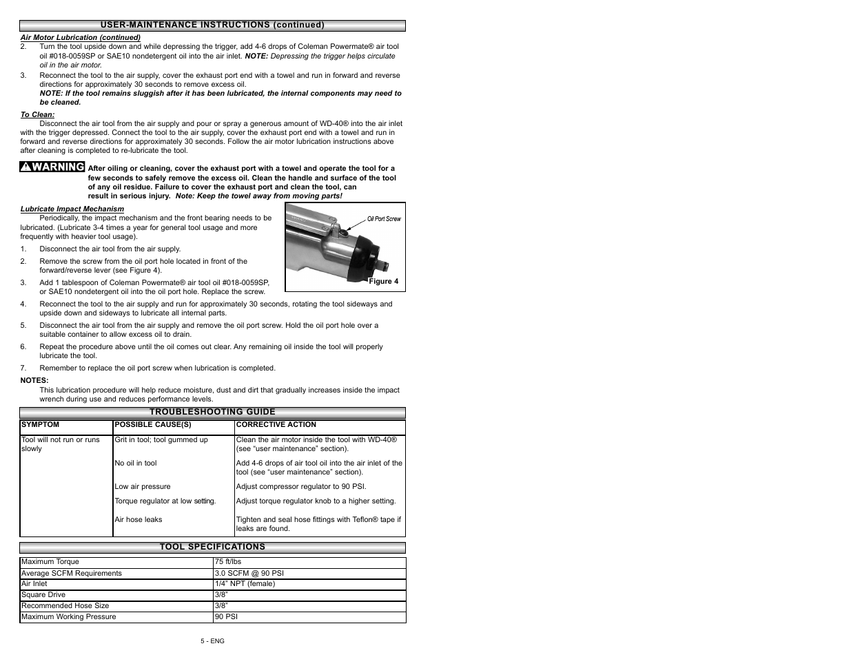 Powermate 024-0108CT User Manual | Page 5 / 16
