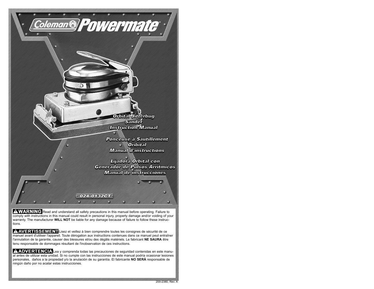 Powermate 024-0132CT User Manual | 16 pages