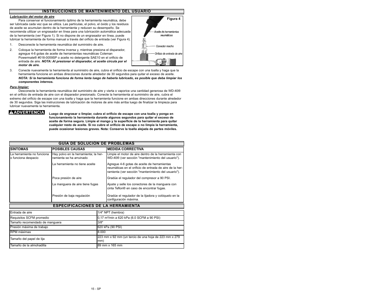 Powermate 024-0132CT User Manual | Page 15 / 16