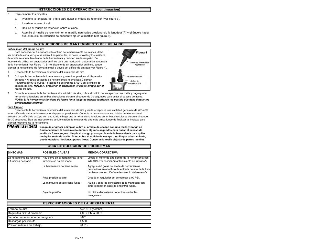 Powermate 024-0169SP User Manual | Page 15 / 48