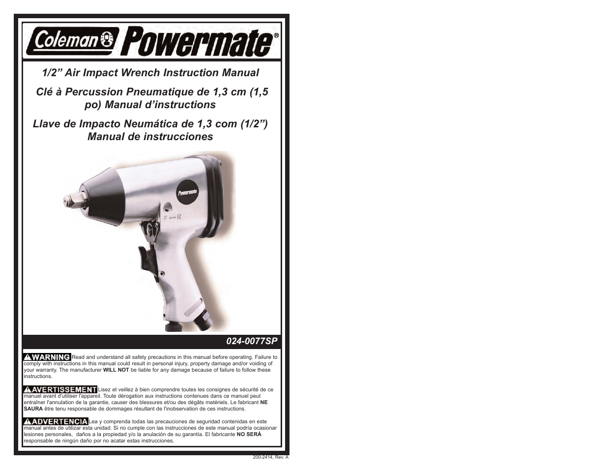 Powermate 024-0174CT User Manual | Page 17 / 32