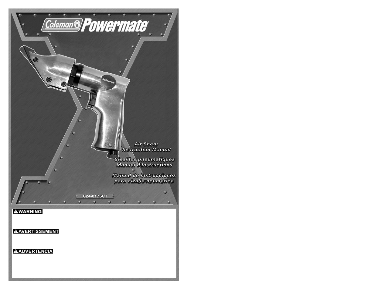 Powermate 024-0175CT User Manual | 16 pages