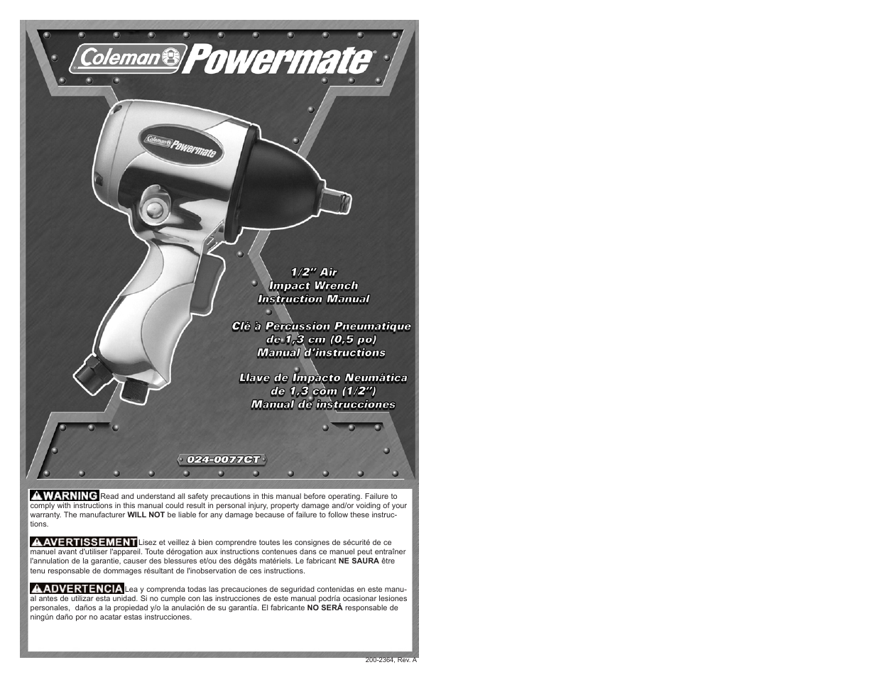 Powermate 024-0178CT User Manual | Page 17 / 48