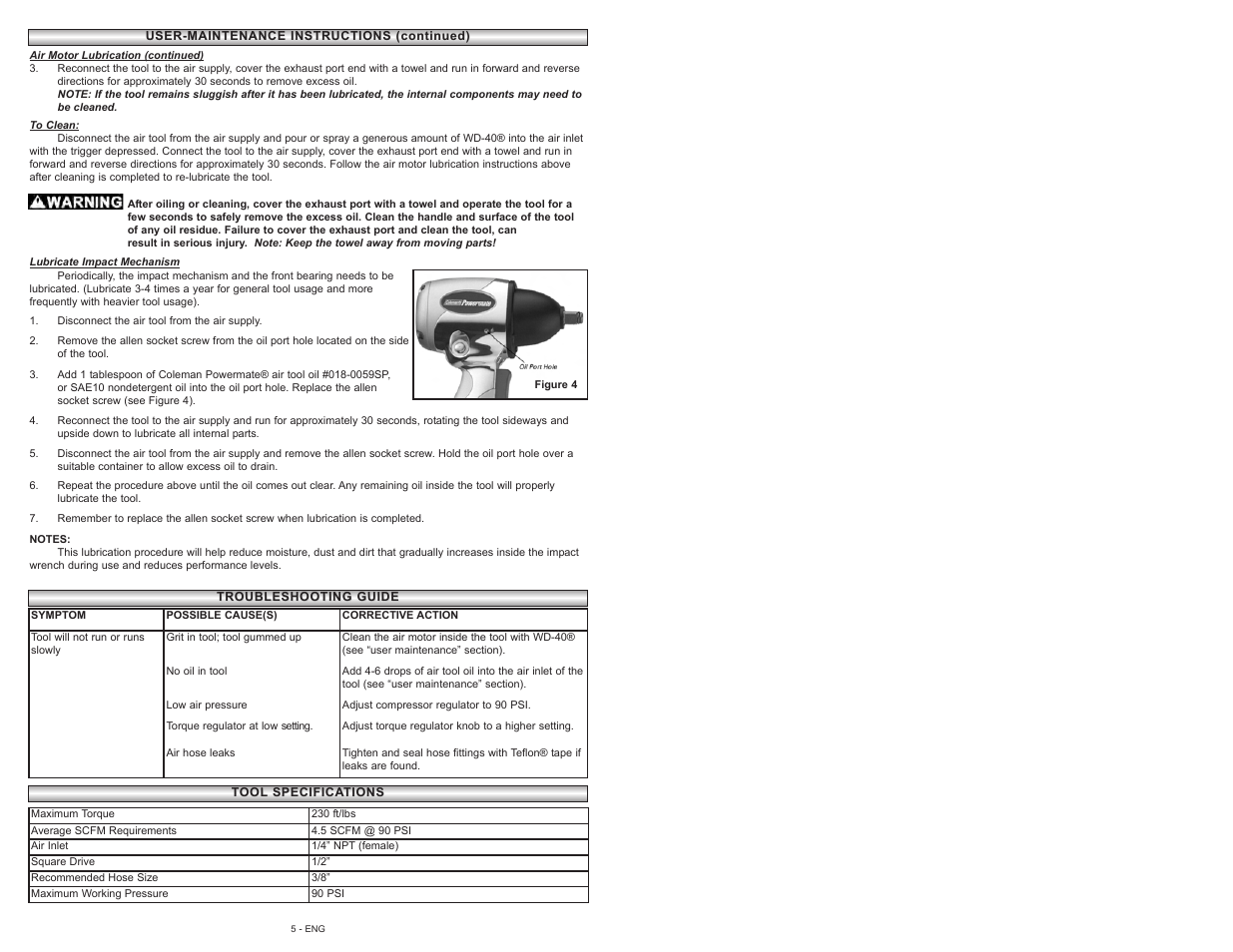 Powermate 024-0178CT User Manual | Page 21 / 48