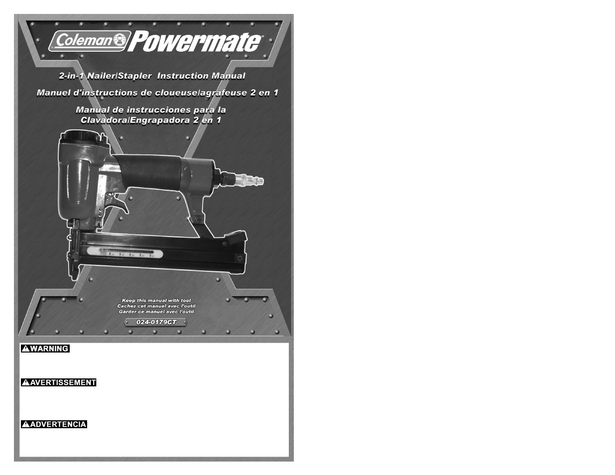 Powermate 024-0179CT User Manual | 20 pages