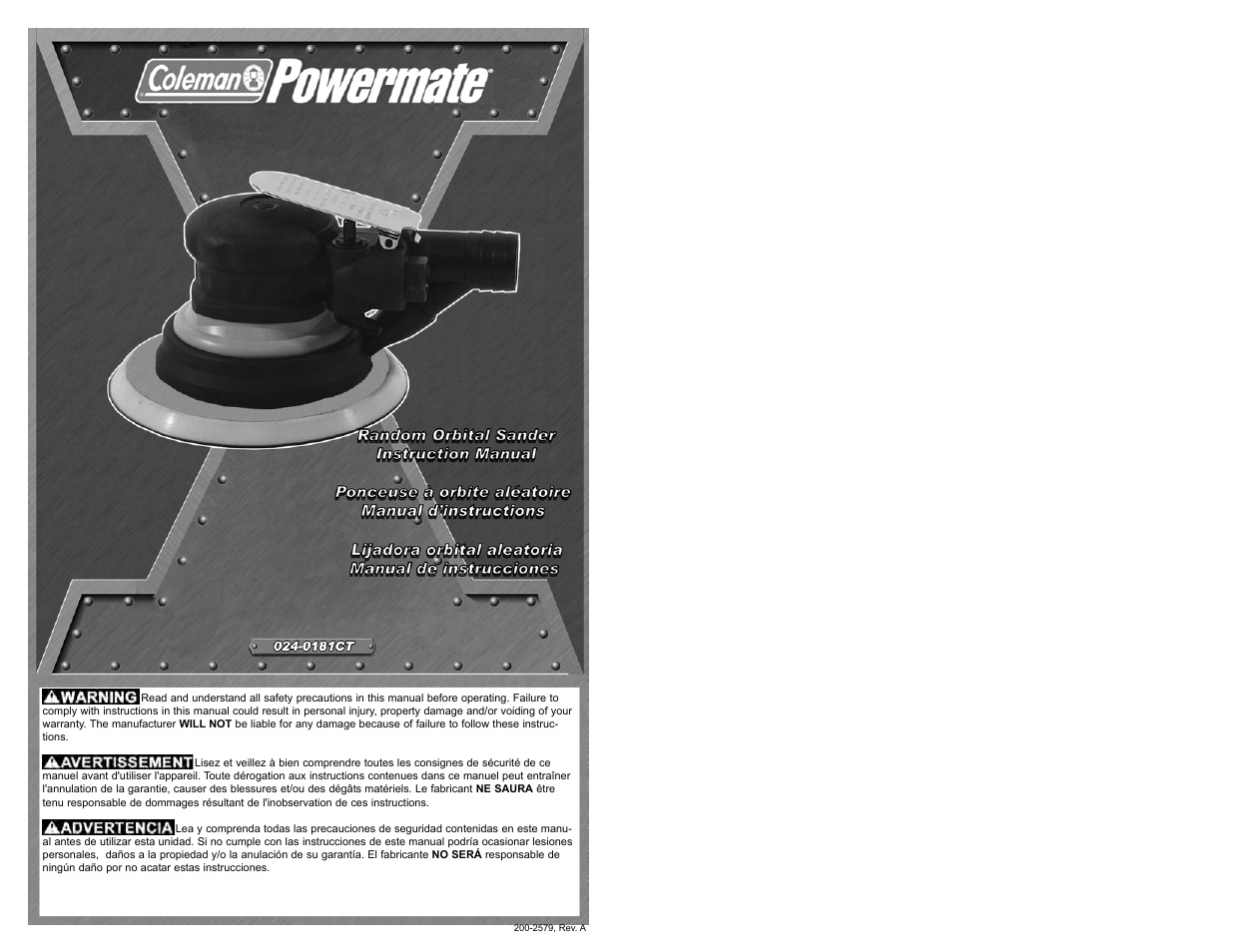Powermate 024-0181CT User Manual | 16 pages