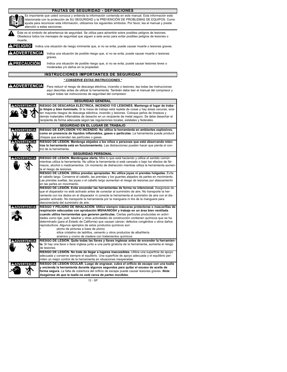 Powermate P024-0098SP User Manual | Page 12 / 16