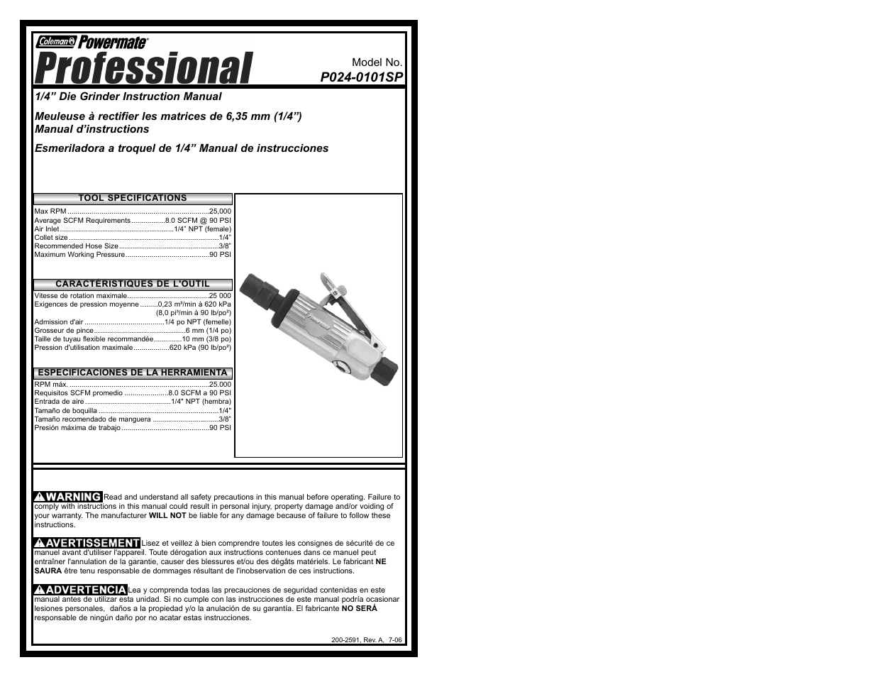 Powermate P024-0101SP User Manual | 16 pages