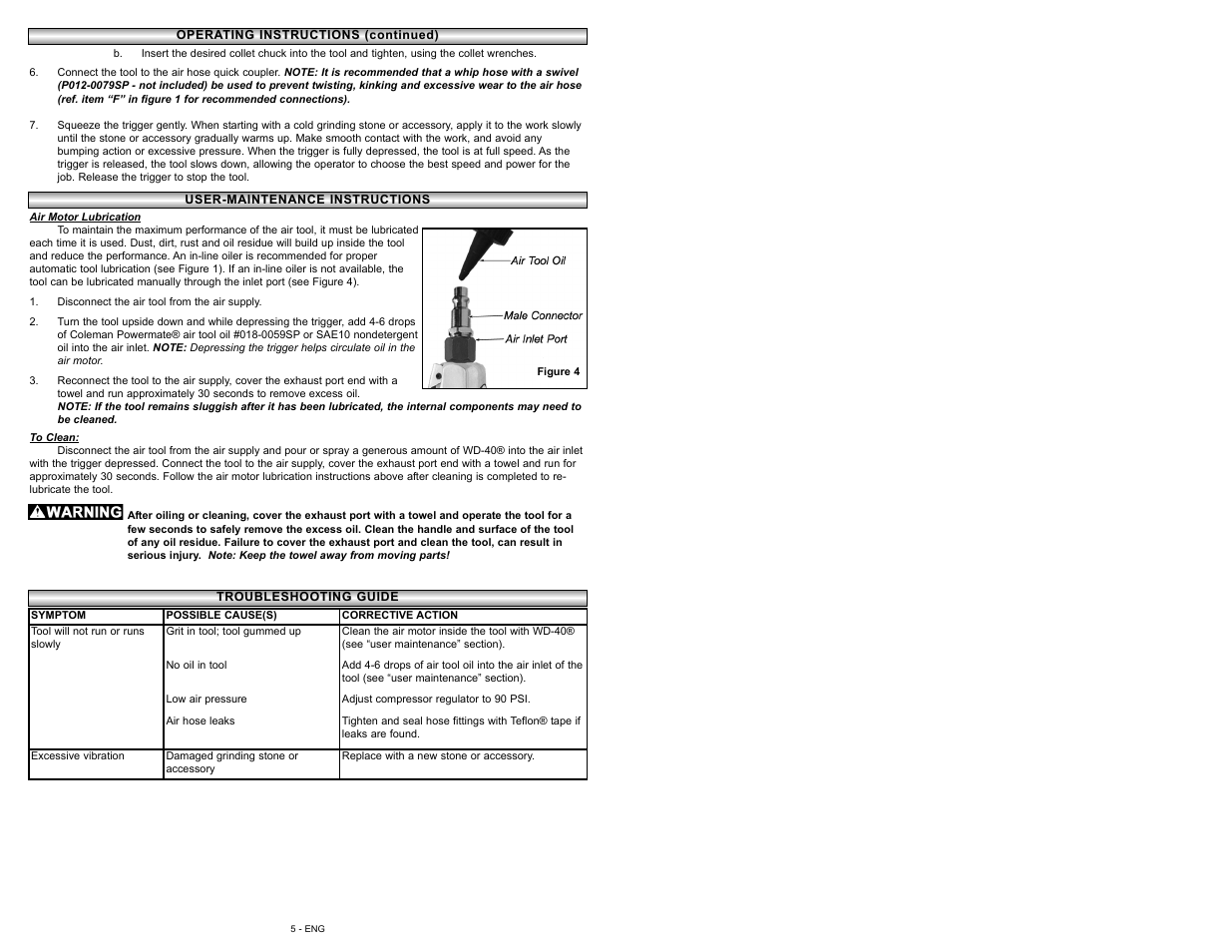 Powermate P024-0101SP User Manual | Page 5 / 16