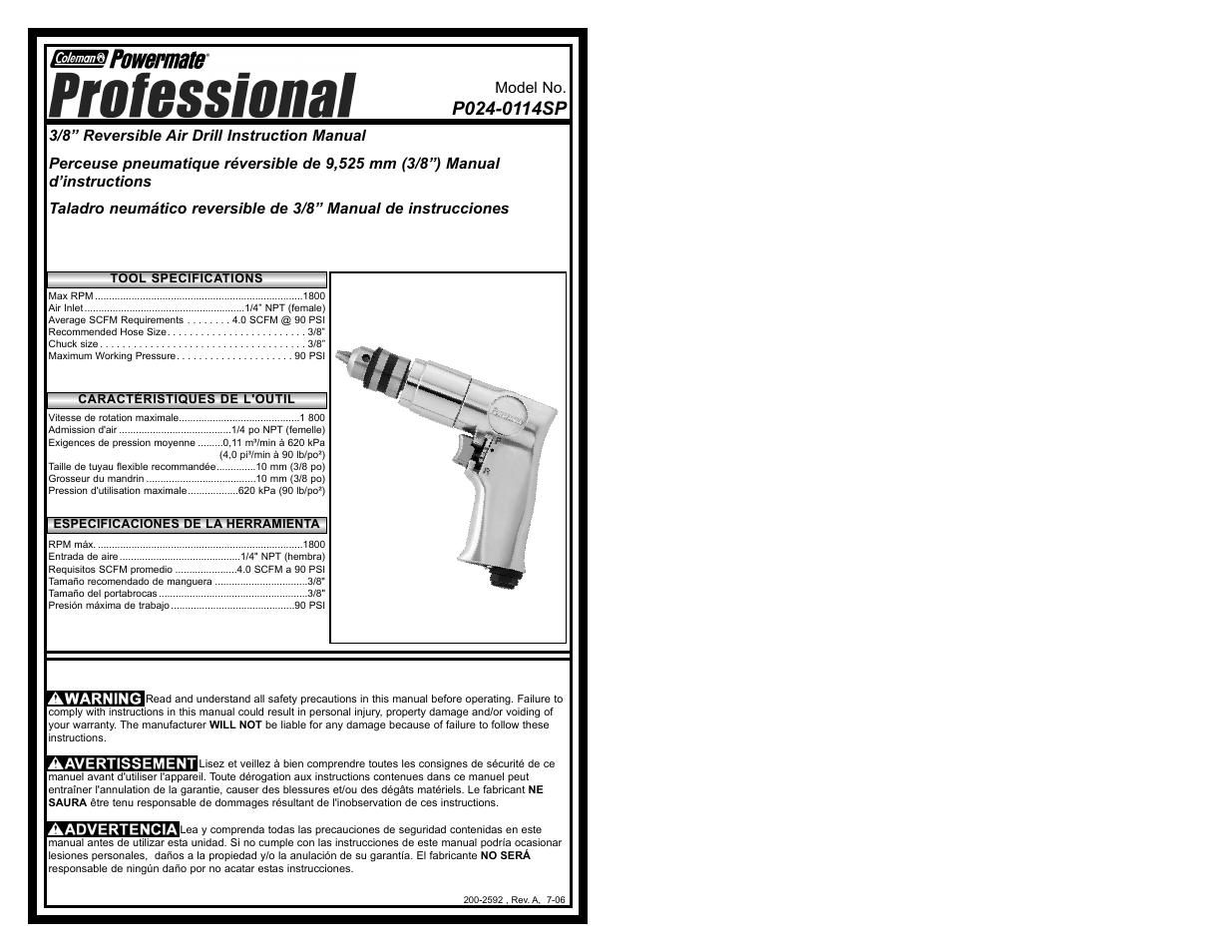 Powermate P024-0114SP User Manual | 16 pages