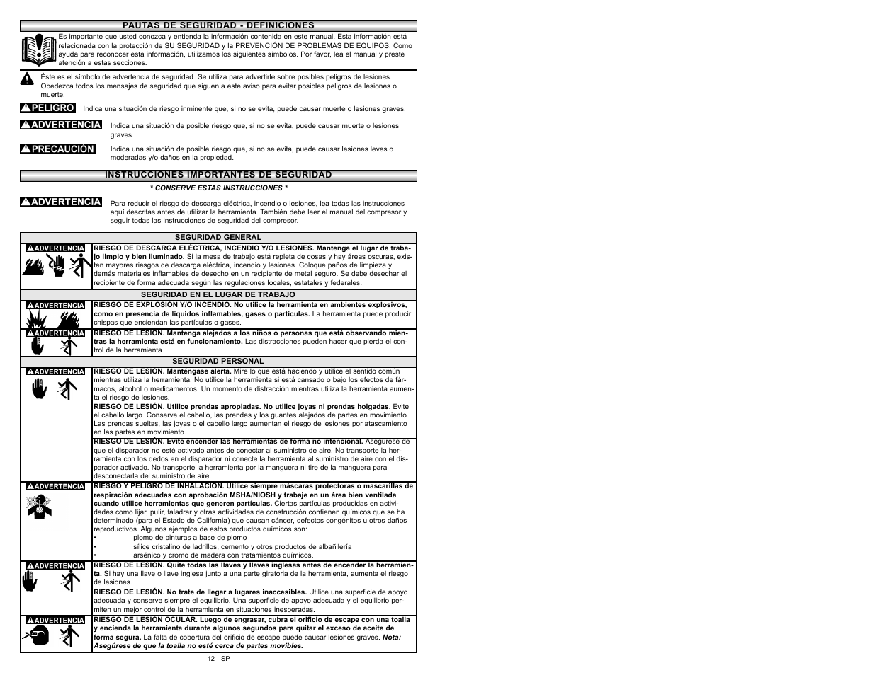 Powermate P024-0114SP User Manual | Page 12 / 16