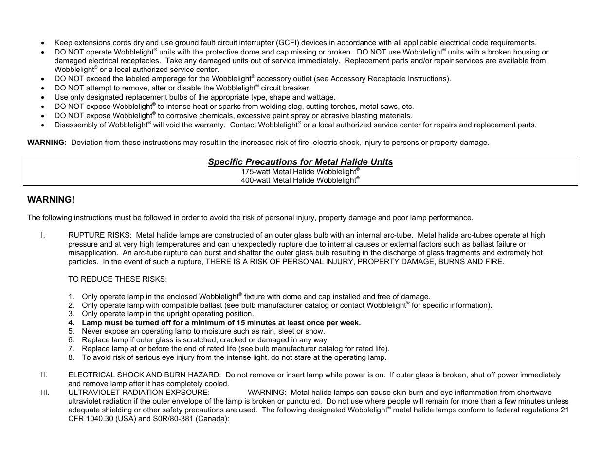 Probuilt Professional Lighting Wobblelight User Manual | Page 2 / 7
