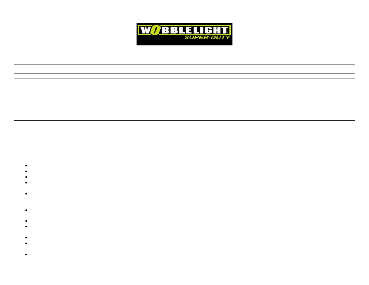 Probuilt Professional Lighting Wobblelight Super Duty User Manual | 6 pages