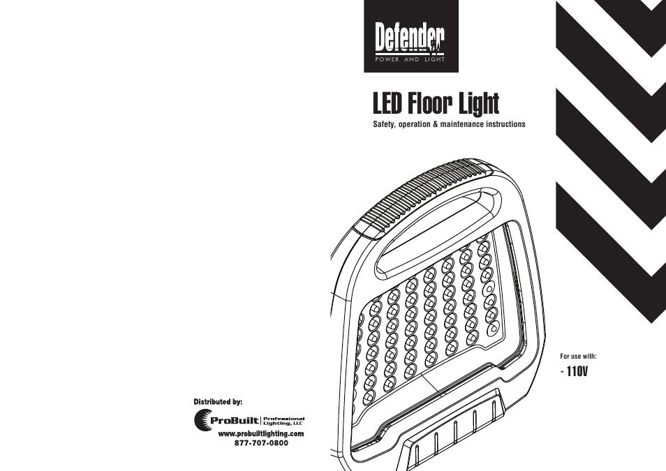 Probuilt Professional Lighting LED Floor Light User Manual | 2 pages