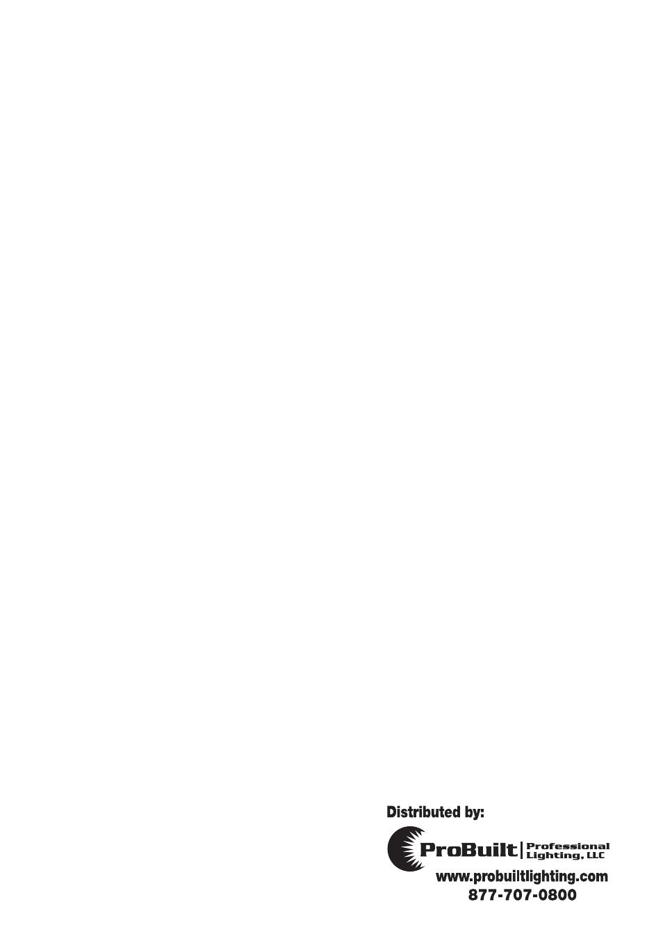 Probuilt Professional Lighting Uplight v2 User Manual | Page 12 / 12