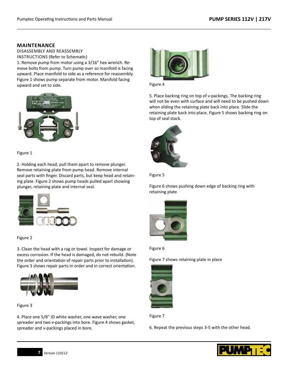 Pumptec 217V SERIES User Manual | Page 7 / 11