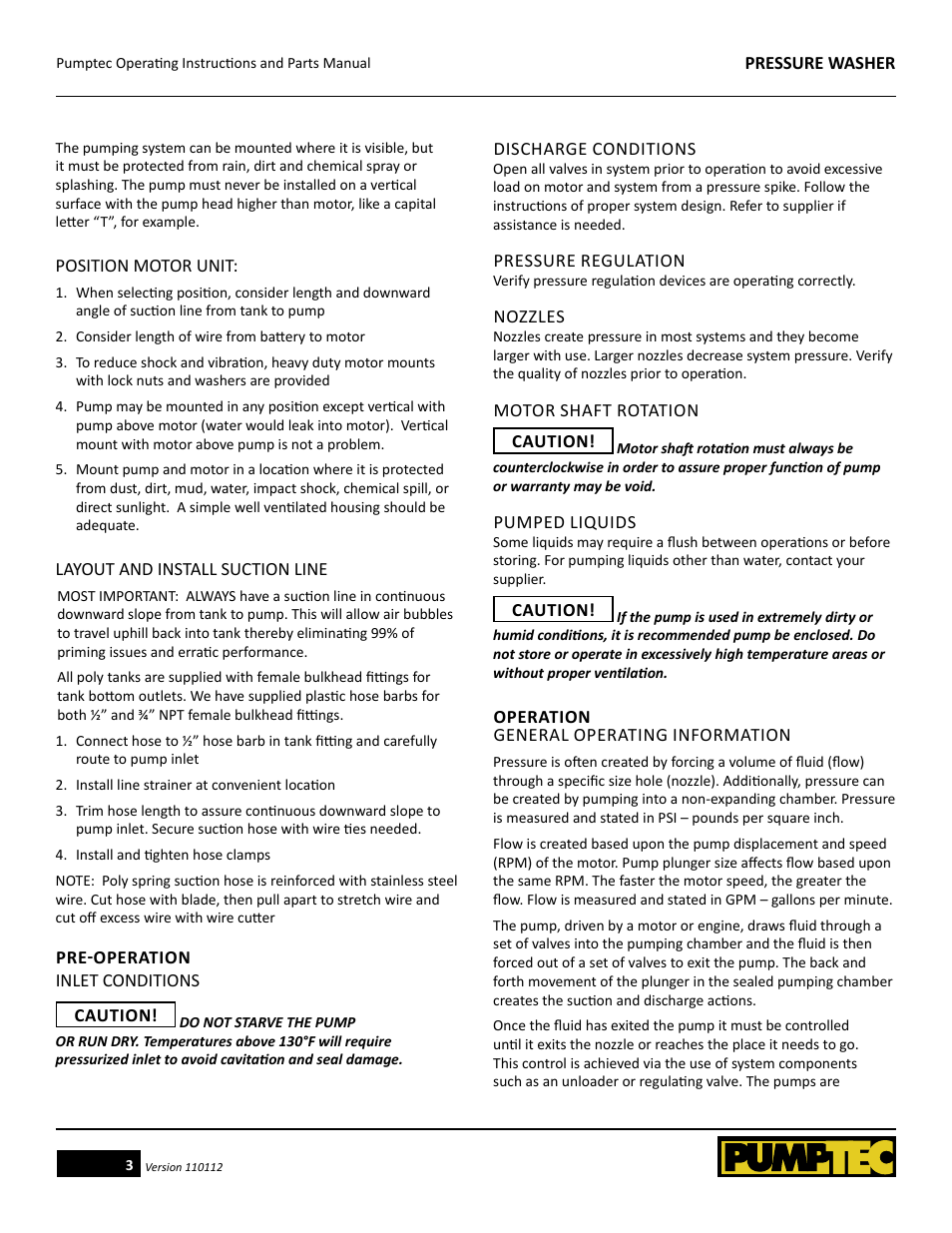 Pumptec PRESSURE WASHER User Manual | Page 3 / 13
