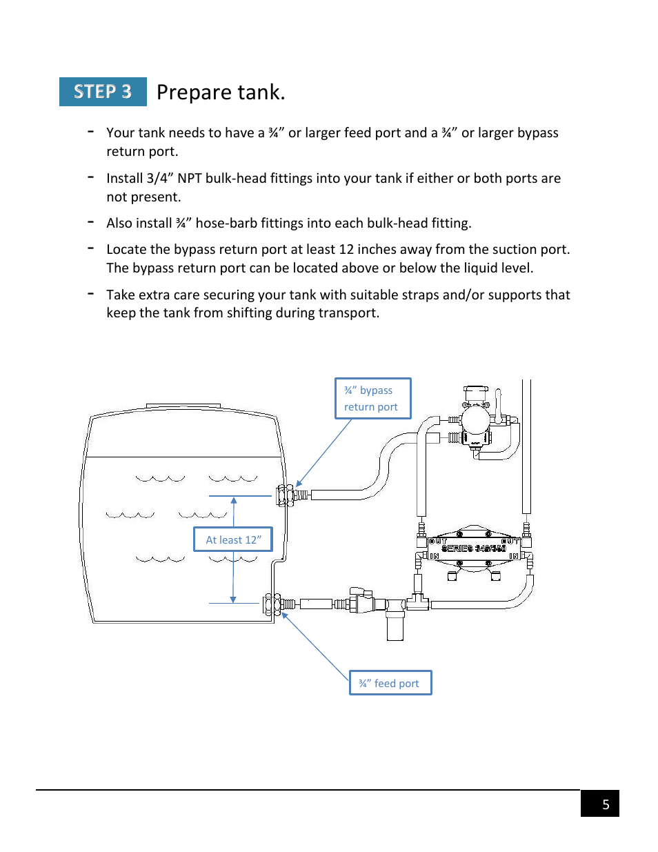 Prepare tank, Step 3 | Pumptec SPRAYER SUB-ASSEMBLY 350U with regulator User Manual | Page 5 / 8