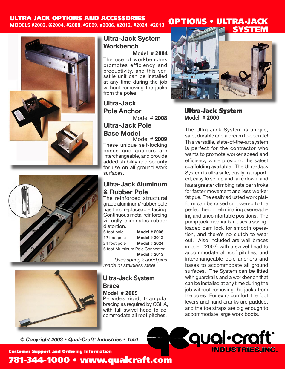 Qualcraft ULTRA-Jack Work Bench User Manual | 3 pages