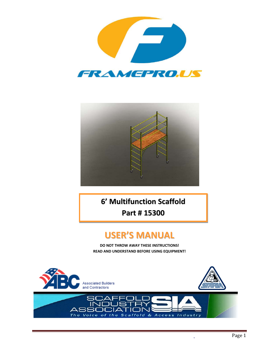 Qualcraft Clone Universal Rolling Scaffold User Manual | 12 pages