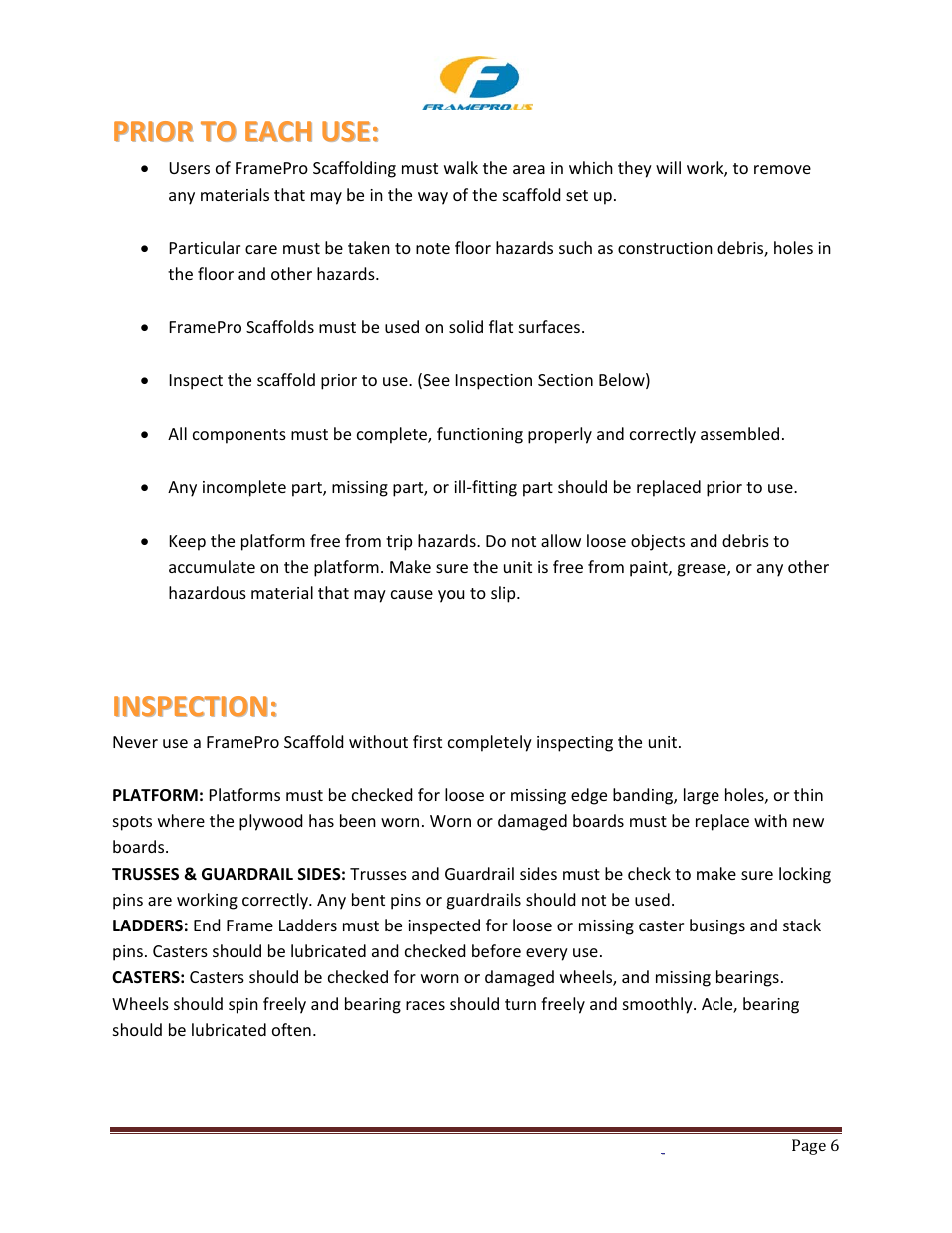 Qualcraft Clone Universal Rolling Scaffold User Manual | Page 6 / 12