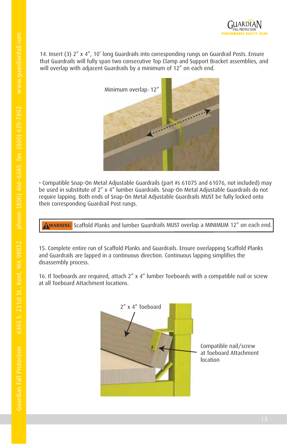 Qualcraft Stacker Bracket Frame User Manual | Page 15 / 20