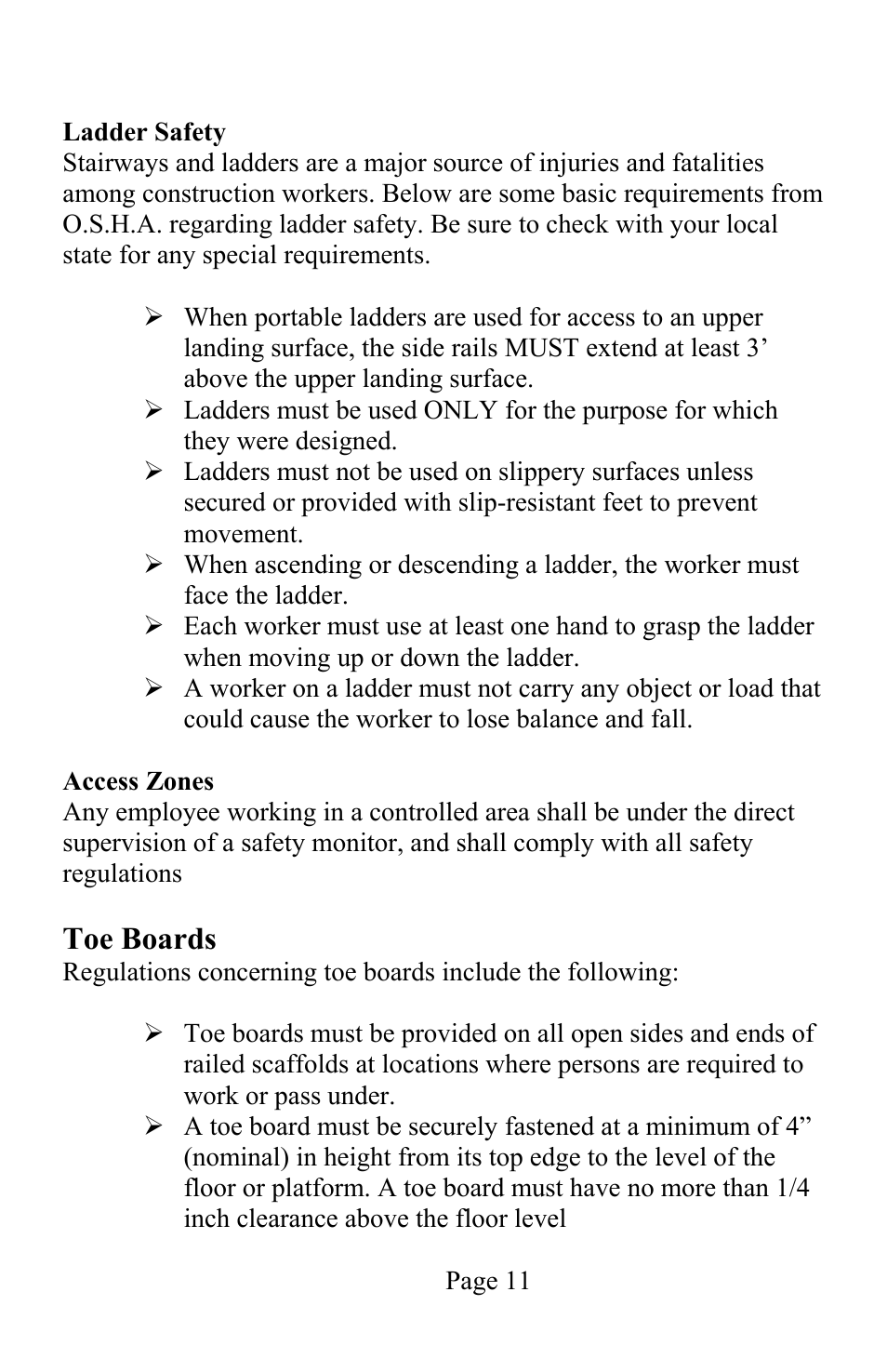 Toe boards | Qualcraft End Rail User Manual | Page 12 / 14