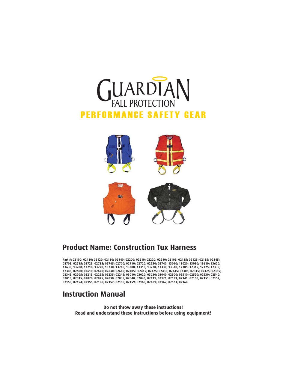 Qualcraft Surveyor's Construction Tux User Manual | 16 pages