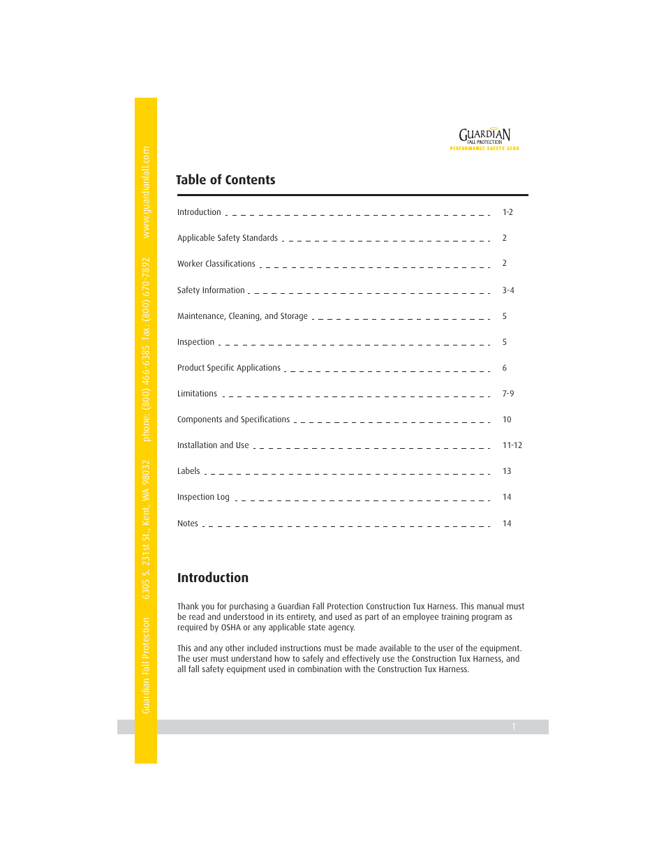 Qualcraft Surveyor's Construction Tux User Manual | Page 3 / 16