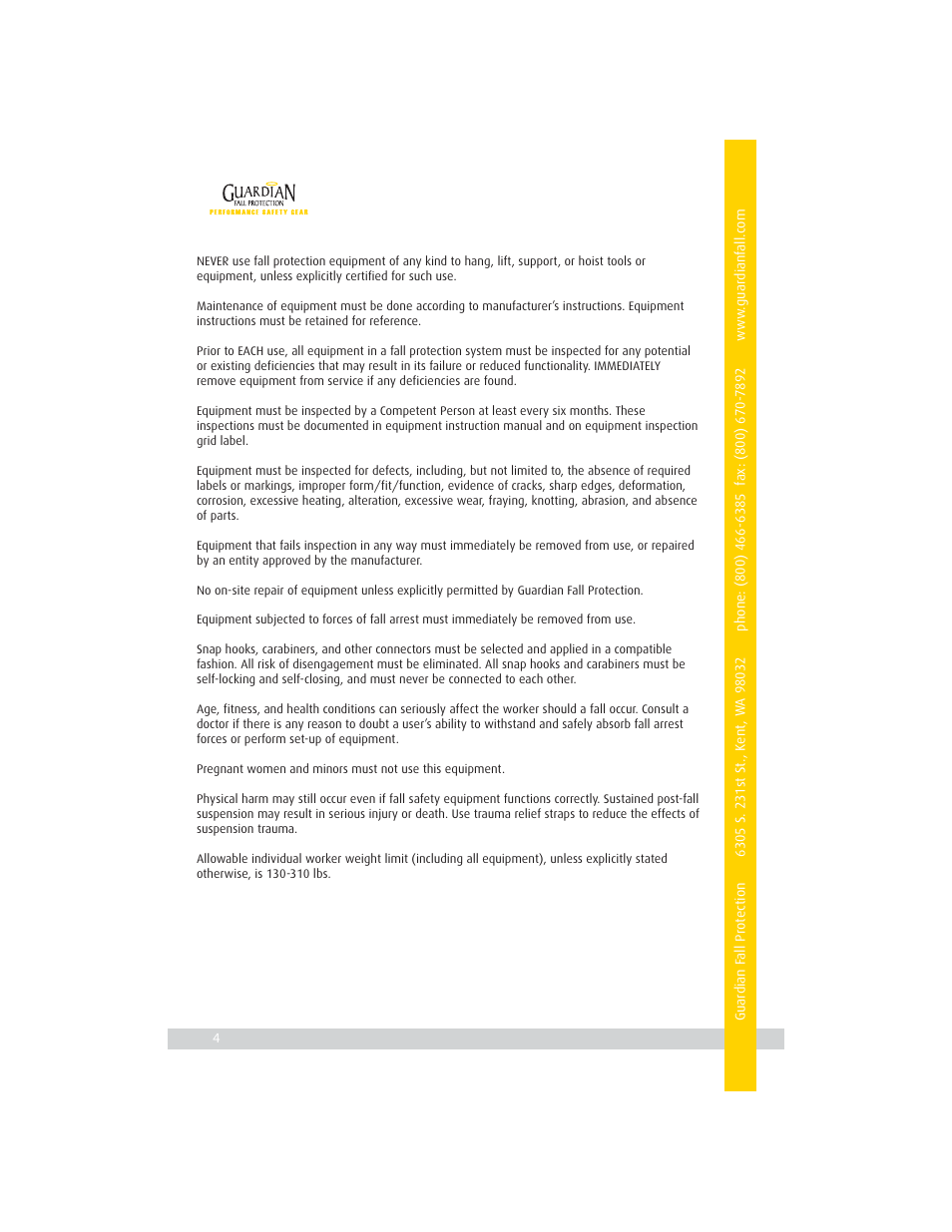 Qualcraft Surveyor's Construction Tux User Manual | Page 6 / 16