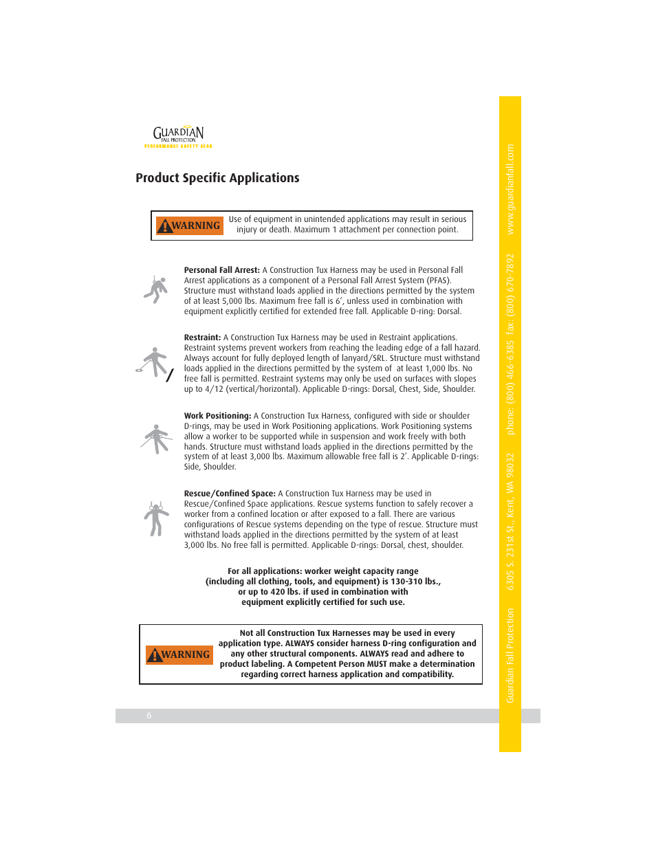 Product specific applications | Qualcraft Surveyor's Construction Tux User Manual | Page 8 / 16