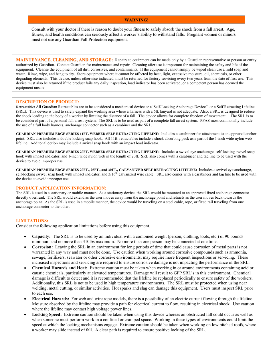 Qualcraft Edge Series SRL User Manual | Page 2 / 13