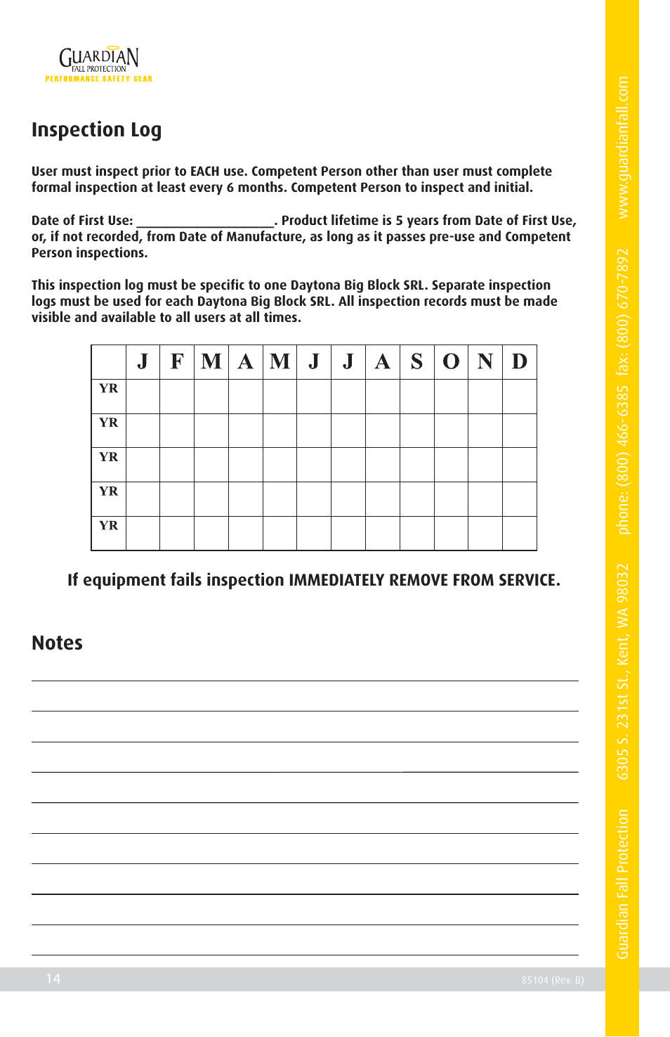 Qualcraft Daytona Big Block SRL User Manual | Page 16 / 16