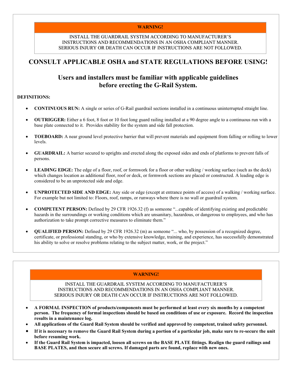 Qualcraft Guardrail User Manual | Page 3 / 8