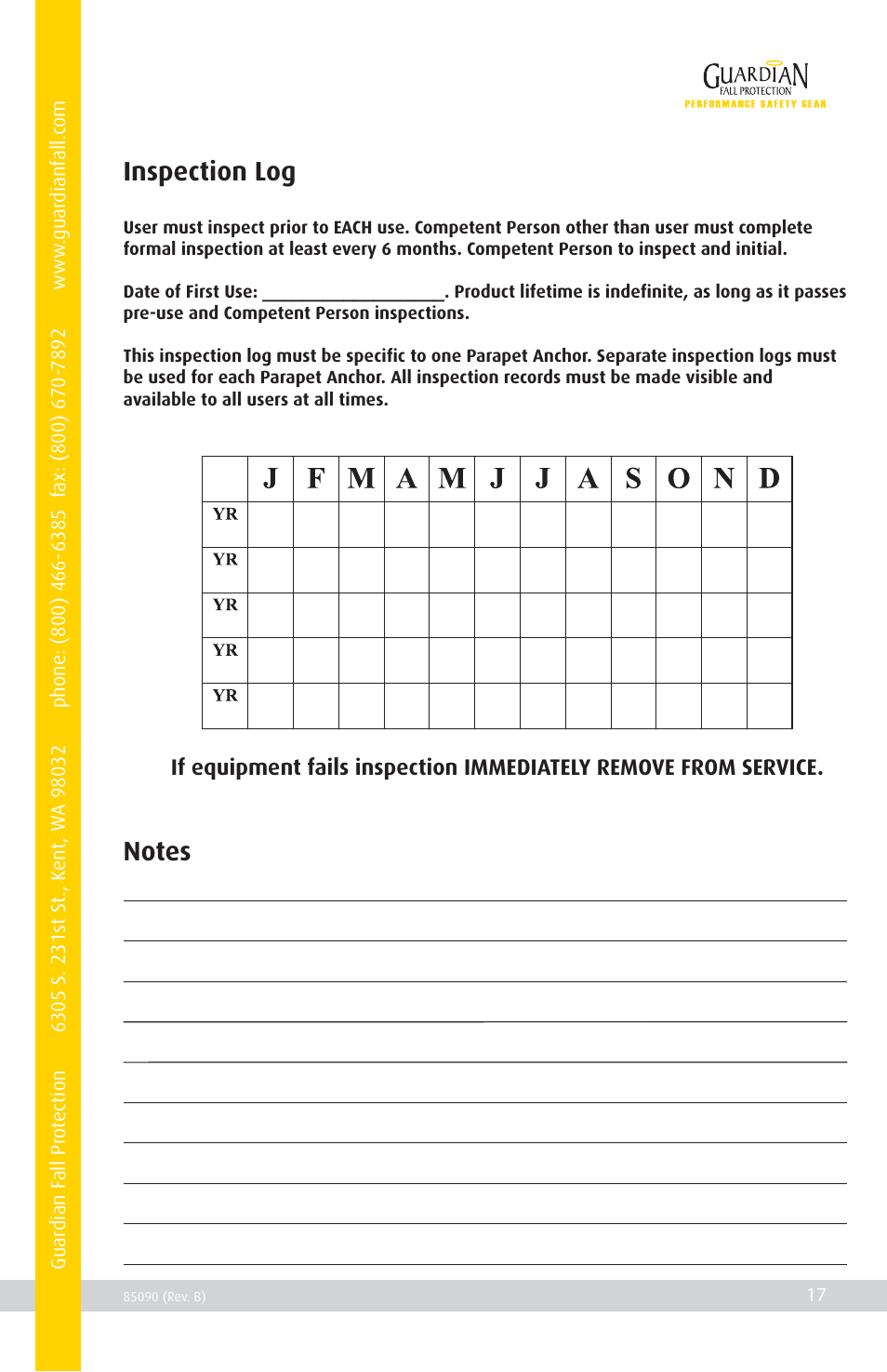 Qualcraft Parapet Anchor System User Manual | Page 19 / 20