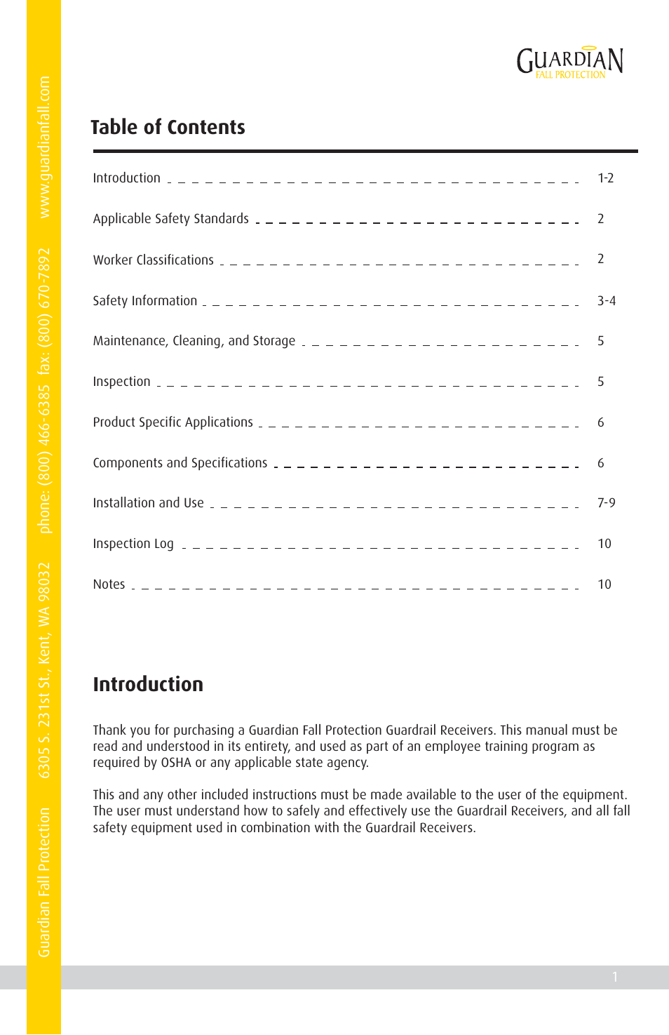 Qualcraft Guardrail Receiver User Manual | Page 3 / 12