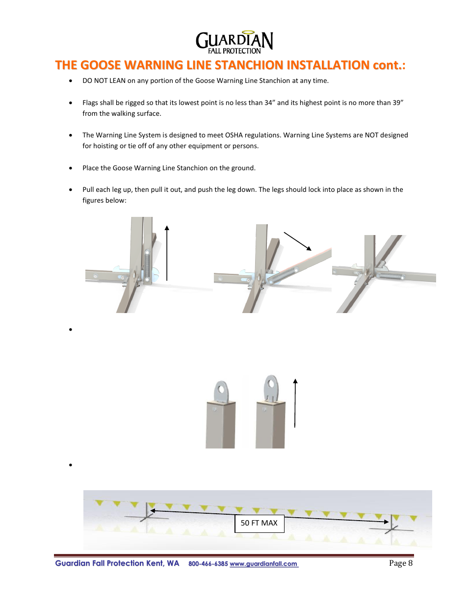 Qualcraft Goose Single Stanchion User Manual | Page 8 / 10