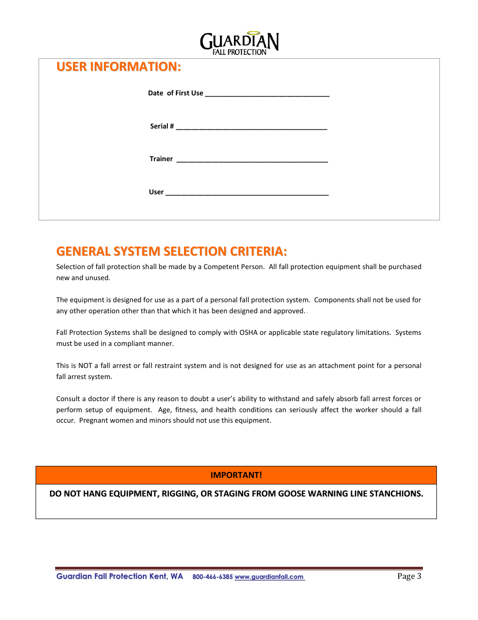 Qualcraft Replacement Flag Line User Manual | Page 3 / 10