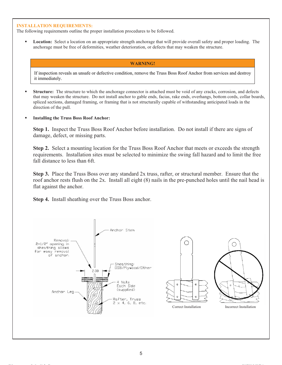 Qualcraft Truss Boss Anchor Kit User Manual | Page 5 / 8